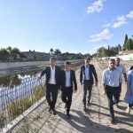 Kicillof recorrió los avances de las obras en el Río Luján