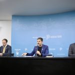 CONFERENCIA DE PRENSA 01/09-MINISTROS DE GOBIERNO, CARLOS BIANCO; DE ECONOMÍA, PABLO LÓPEZ; Y EL PRESIDENTE DEL BANCO PROVINCIA, JUAN CUATTROMO